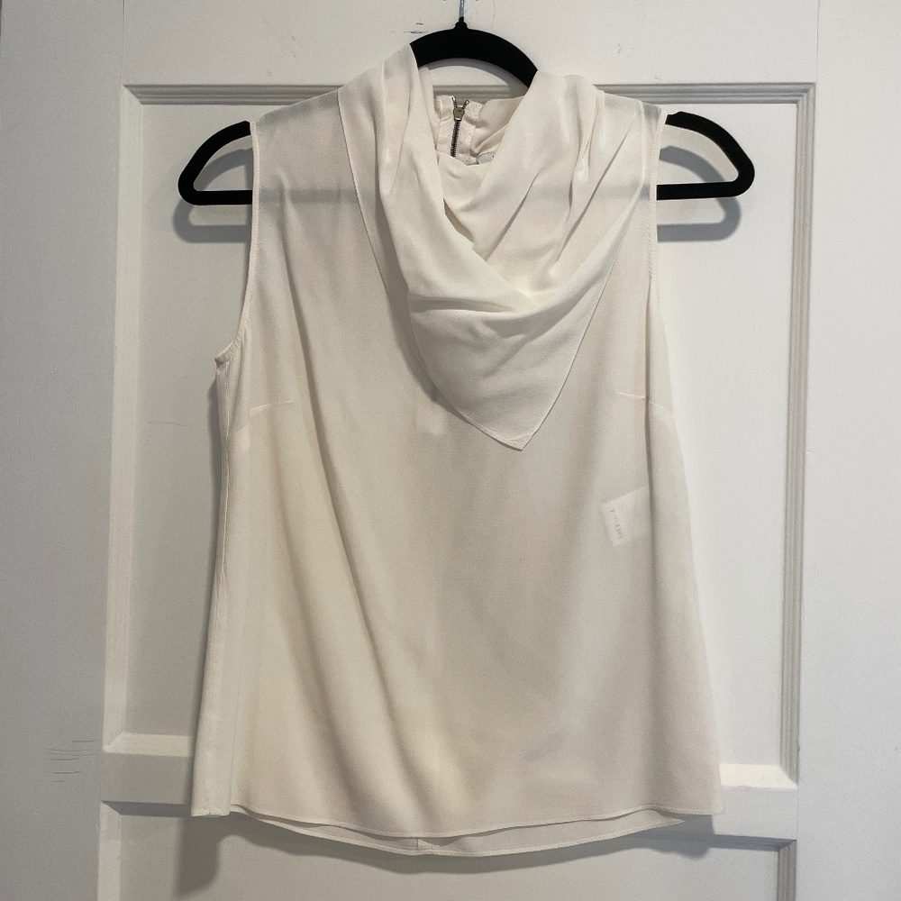 Sandro Silk Scarf Sleeveless Top
